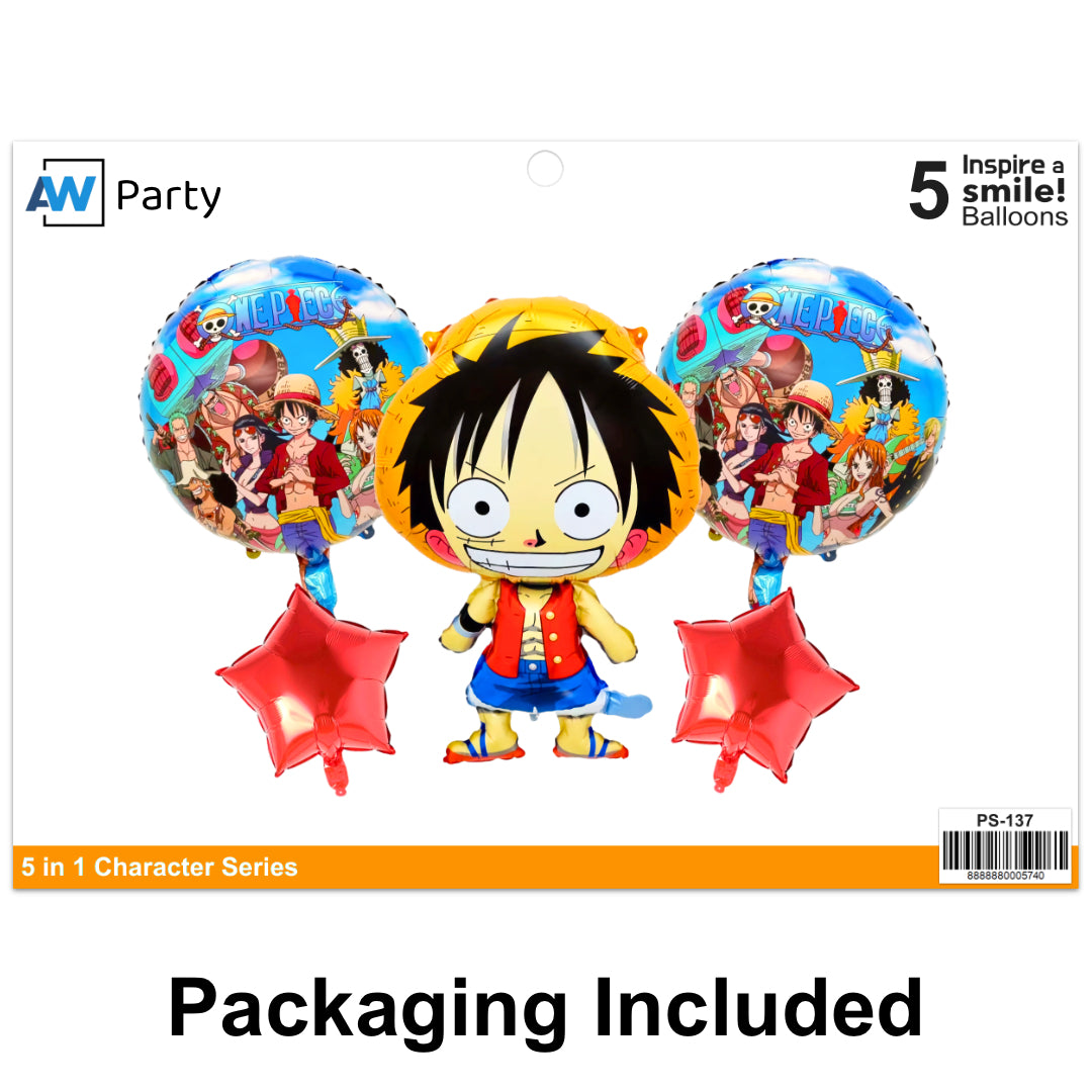 PS-137/PS-138 (1 set) 5 in 1 Character Foil Balloon Set