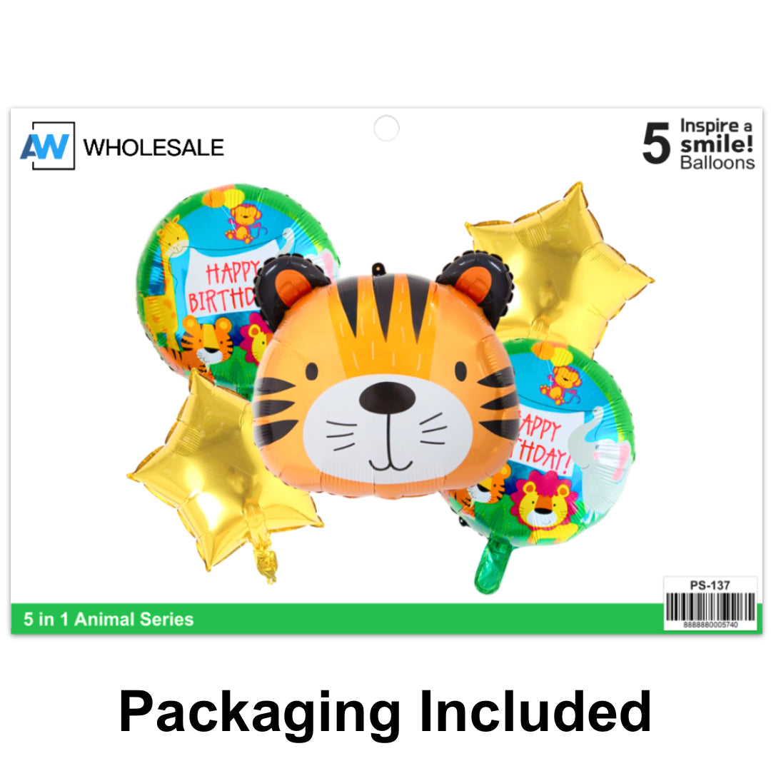PS-137/PS-138 (1 set) 5 in 1 Character Foil Balloon Set