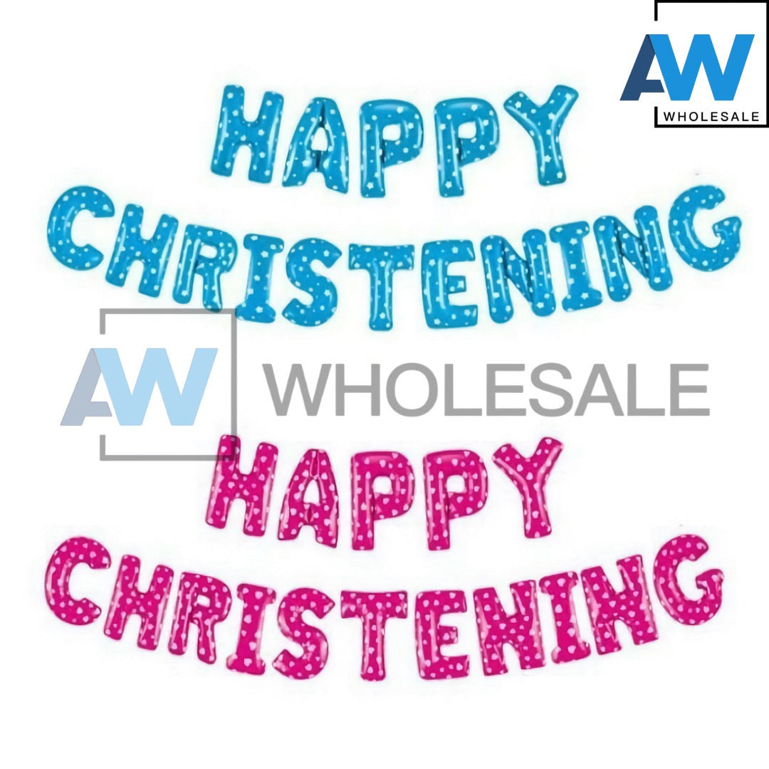PS-451 (1 set) Happy Christening Foil Balloon Set