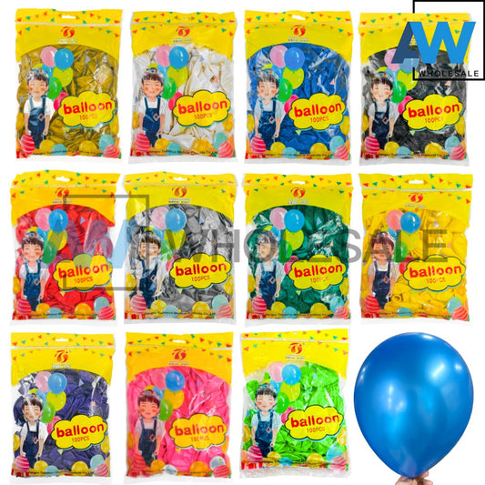 PS-195 (100 pcs) 10 Inch Metallic Balloons