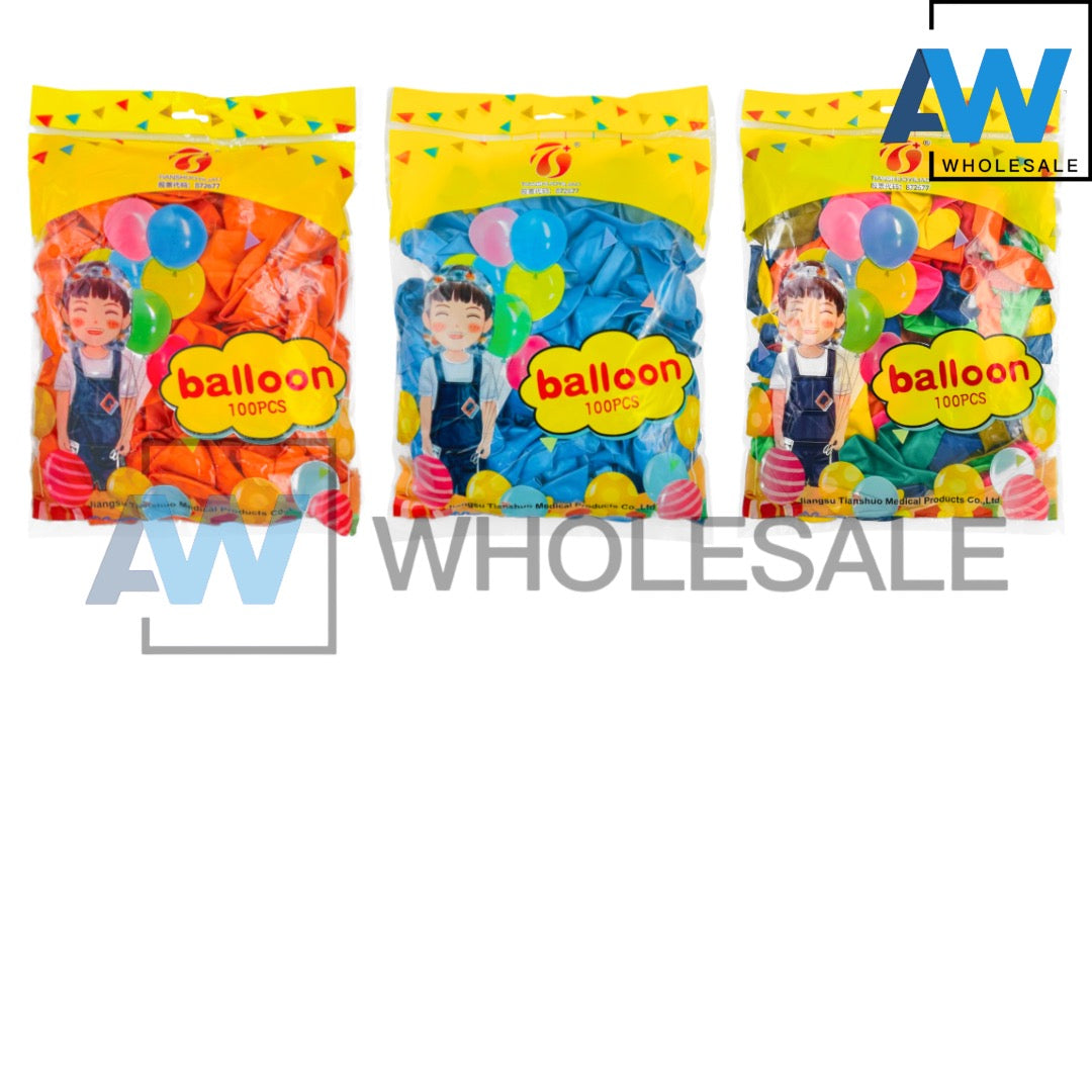 PS-195 (100 pcs) 10 Inch Metallic Balloons