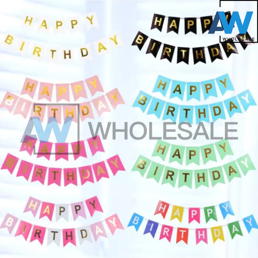 PS-24 (1 set) 20 x 16 cm Happy Birthday Banner