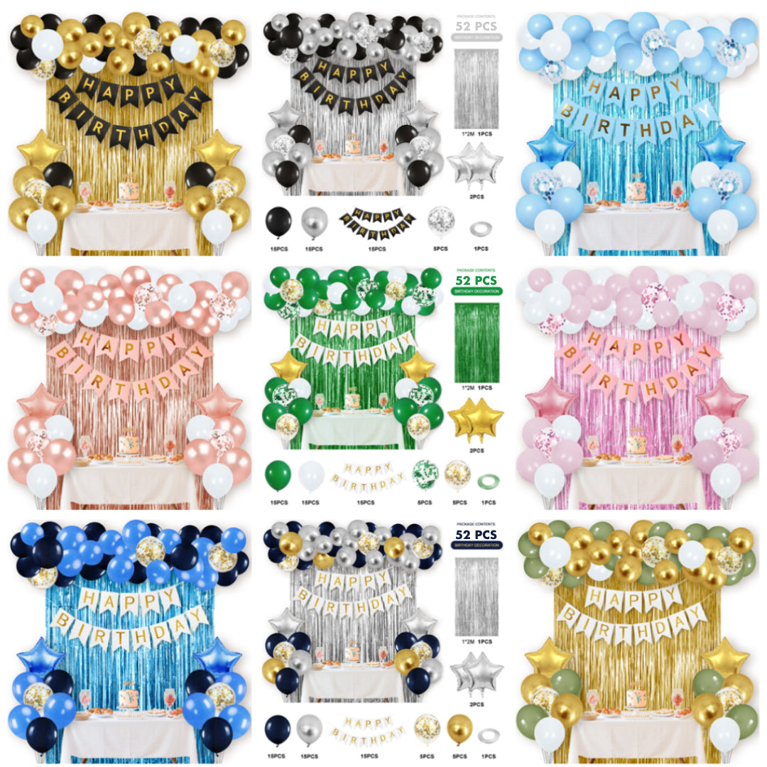PS-300 (1 set) 52 in 1 Balloon Backdrop Set