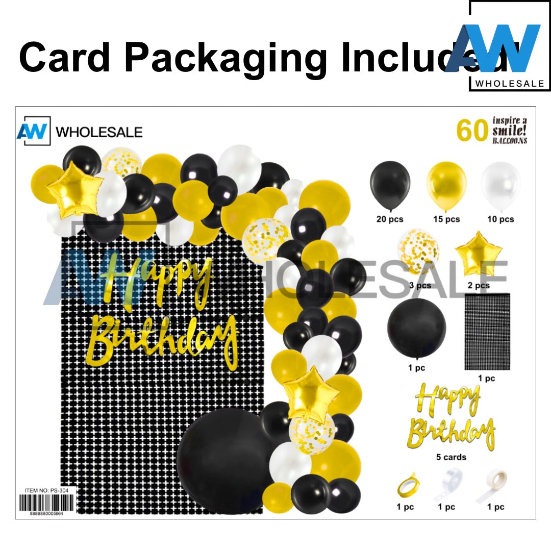 PS-304 (1 set) 60 in 1 Mini Sequin Balloon Backdrop Set