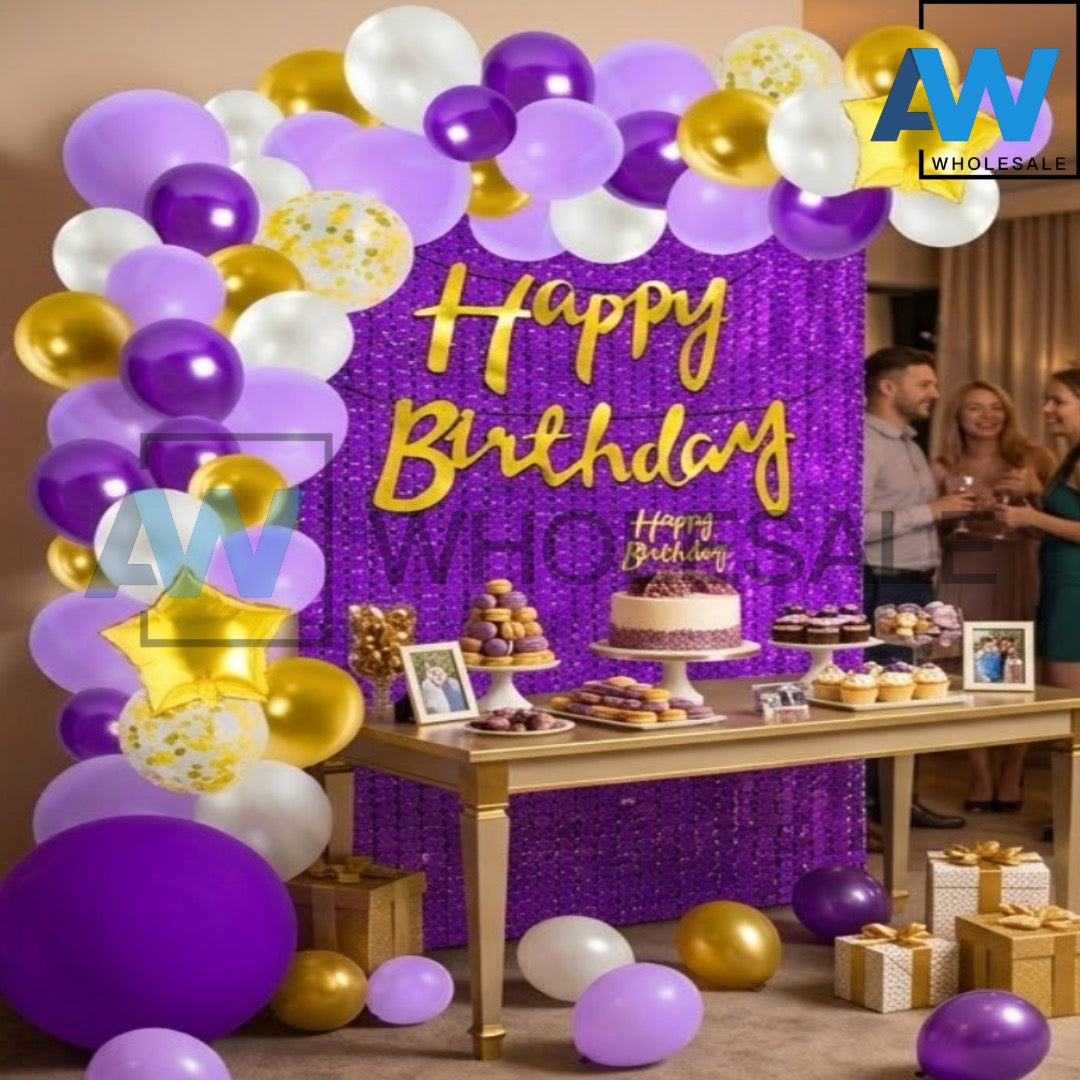PS-304 (1 set) 60 in 1 Mini Sequin Balloon Backdrop Set