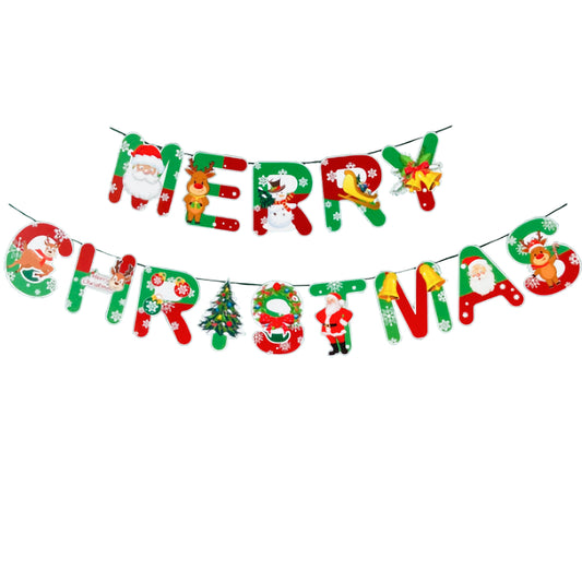 PS-339 (1 set) Character Merry Christmas Banner