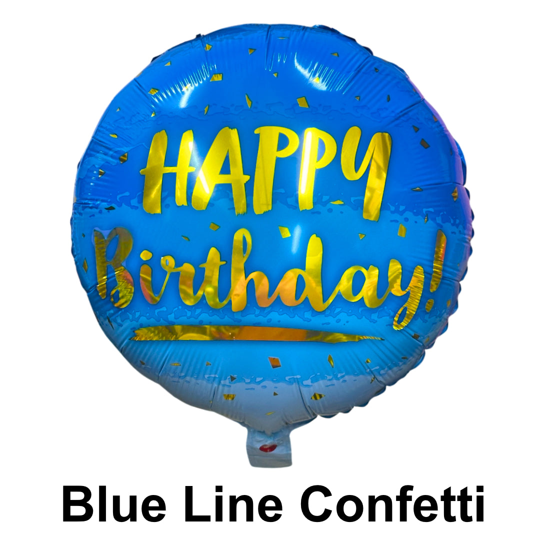 PS-344 (1 pc) Happy Birthday Round Foil Balloon