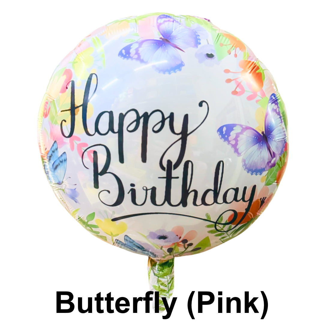 PS-344 (1 pc) Happy Birthday Round Foil Balloon