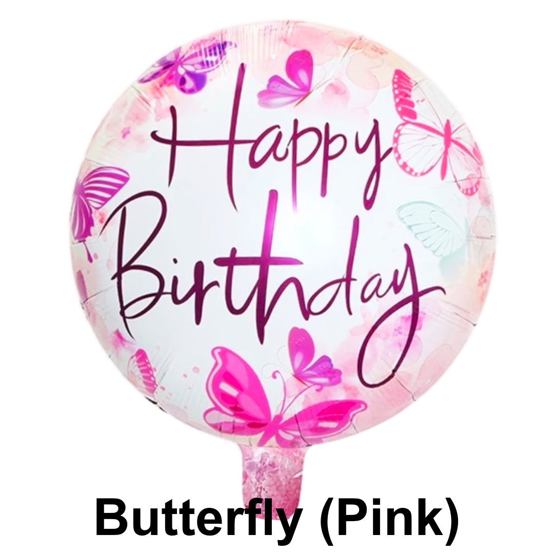 PS-344 (1 pc) Happy Birthday Round Foil Balloon
