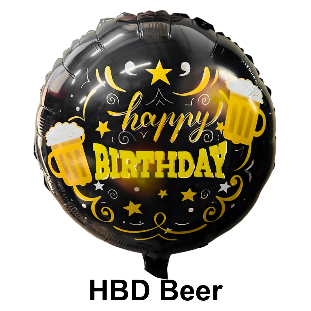PS-344 (1 pc) Happy Birthday Round Foil Balloon