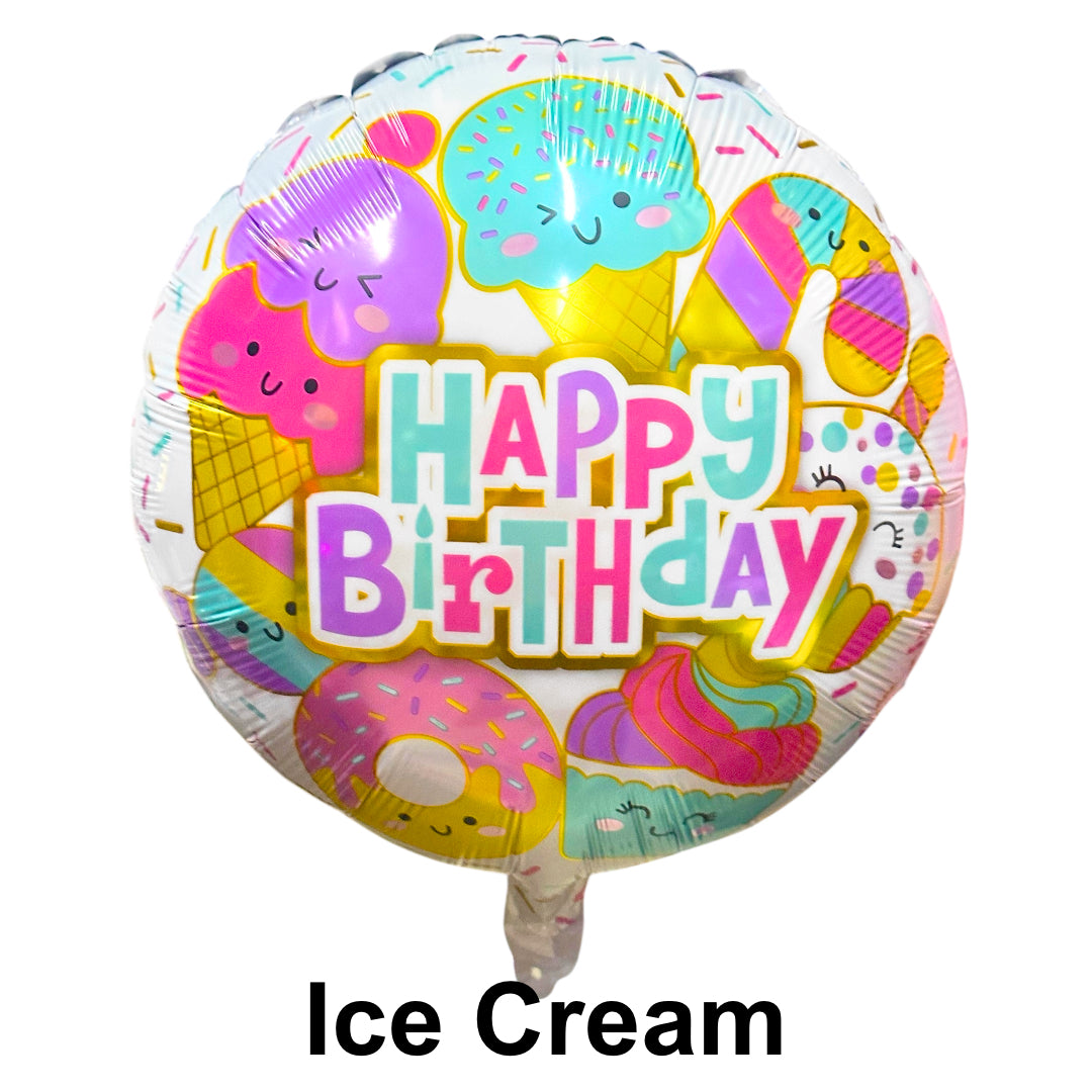 PS-344 (1 pc) Happy Birthday Round Foil Balloon