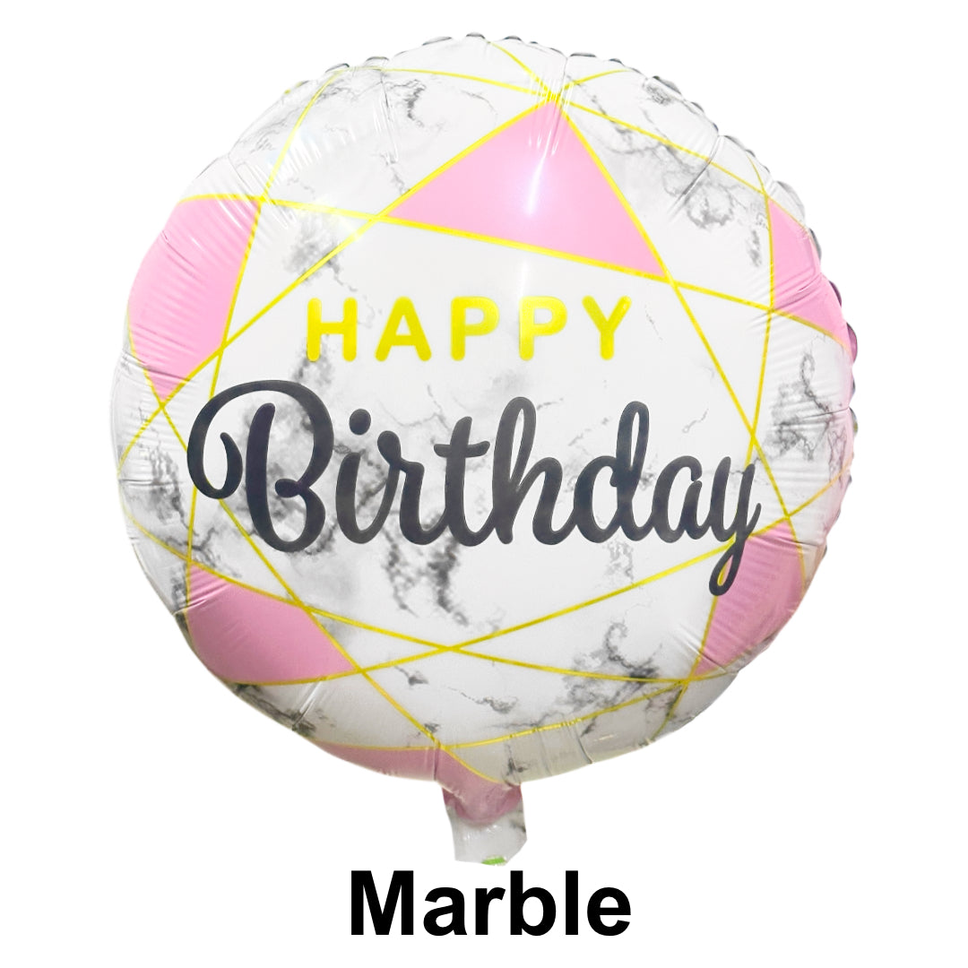 PS-344 (1 pc) Happy Birthday Round Foil Balloon