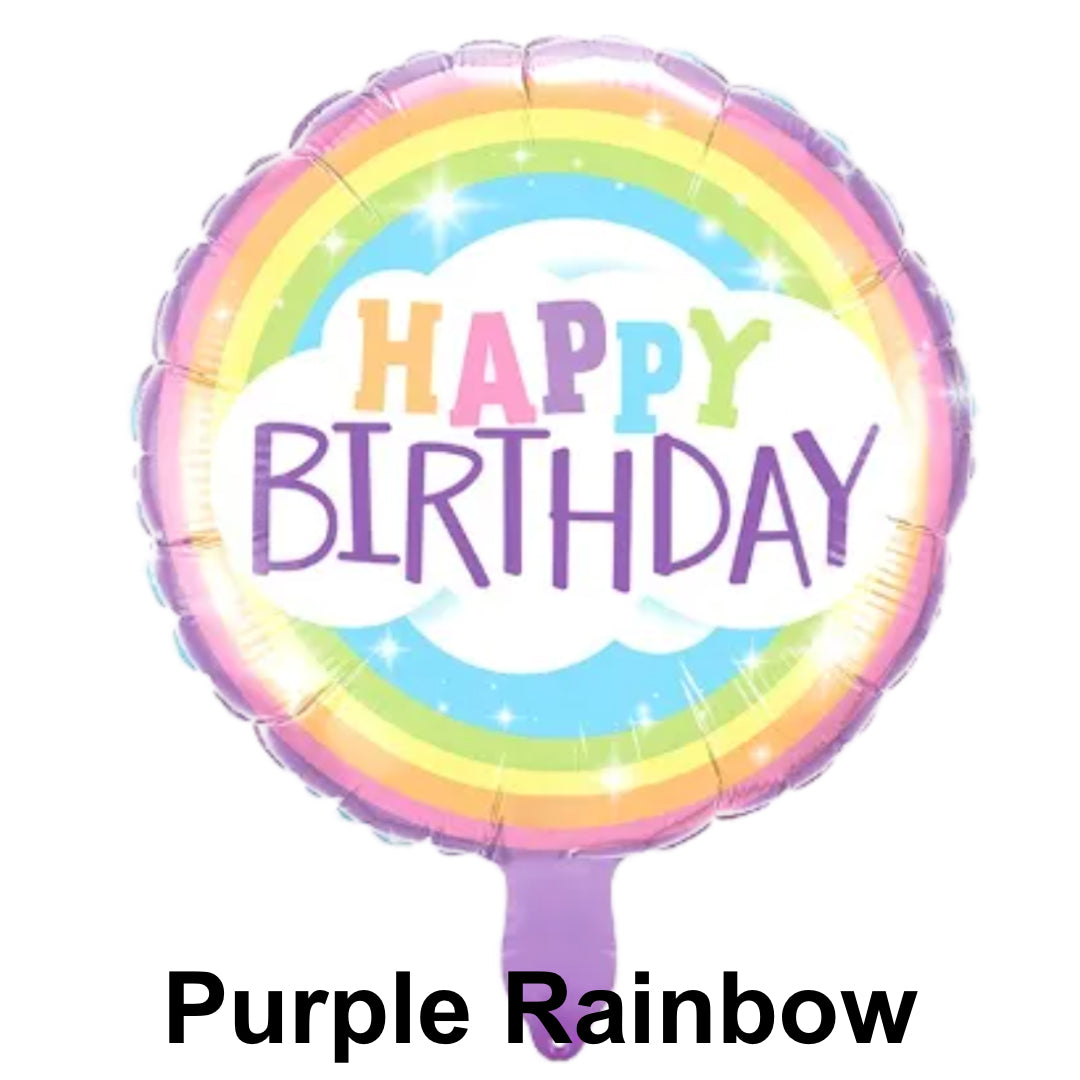 PS-344 (1 pc) Happy Birthday Round Foil Balloon