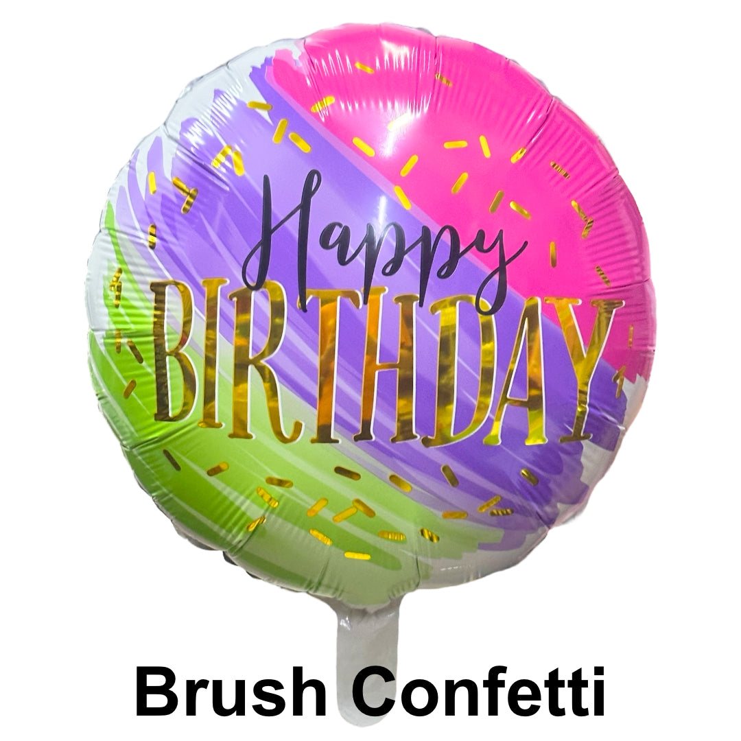 PS-344 (1 pc) Happy Birthday Round Foil Balloon