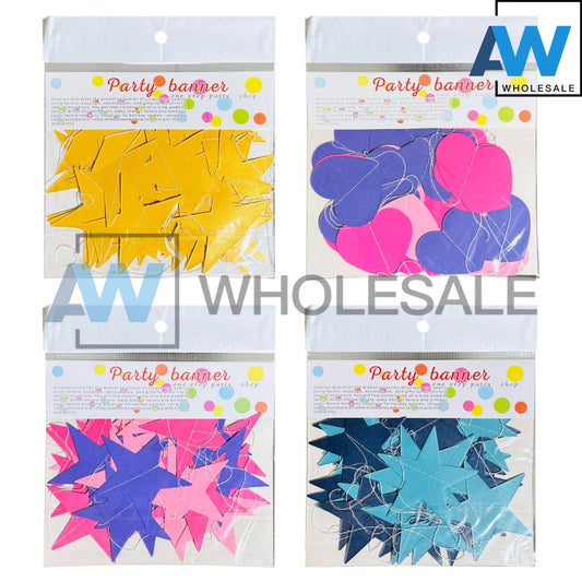 PS-371 (1 set) Star & Heart Garland Banners