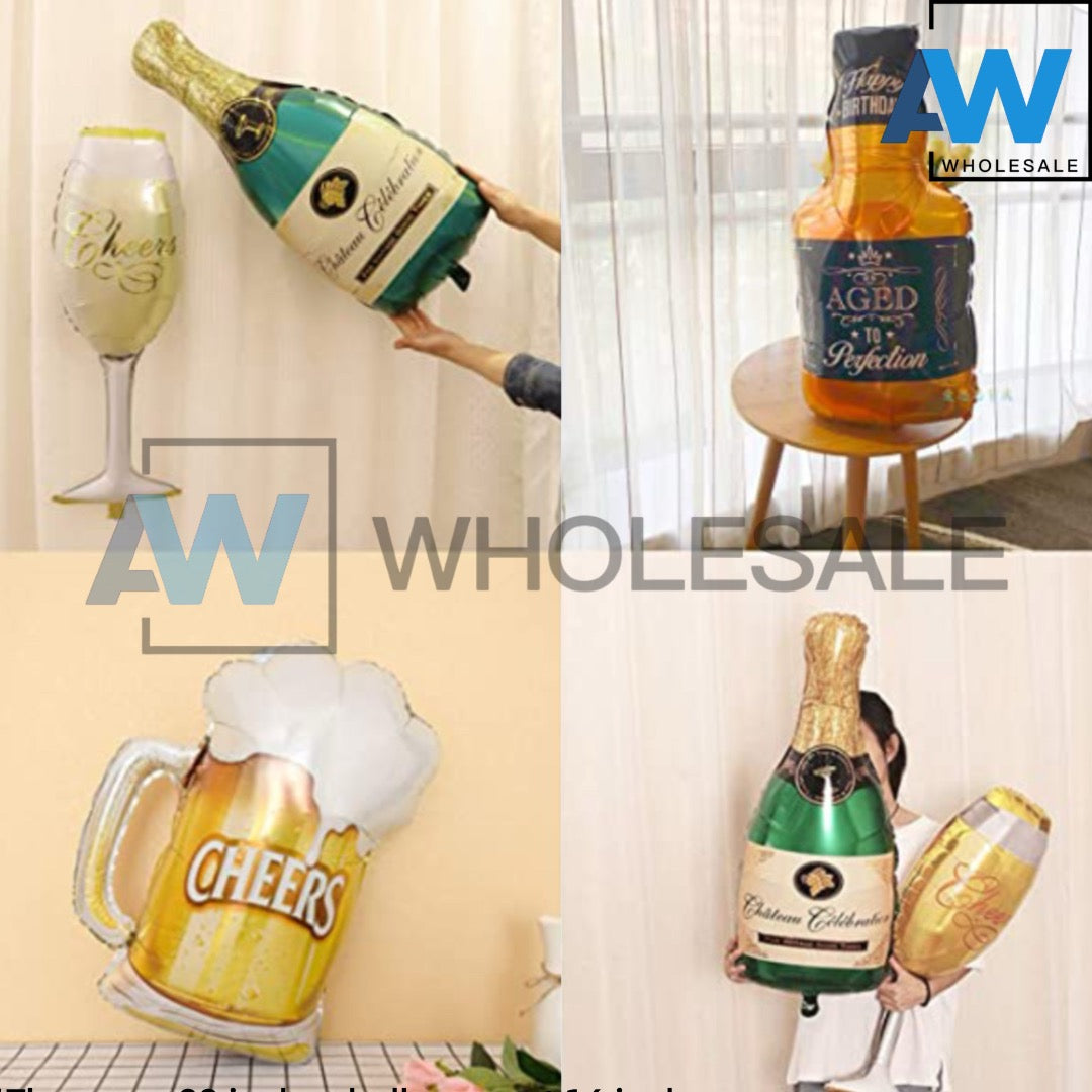PS-385 (1 set) Champagne Whiskey Foil Balloon Set