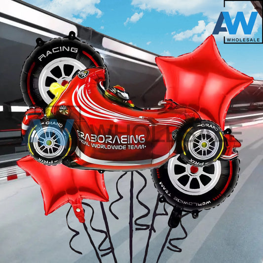 PS-400 (1 card) 5 in 1 Race Car Balloon Set