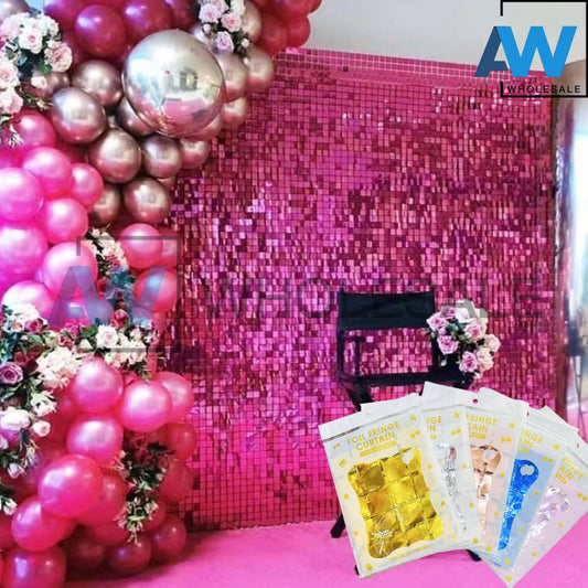 PS-411 (1 pc) Mini Square Sequin Foil Curtain