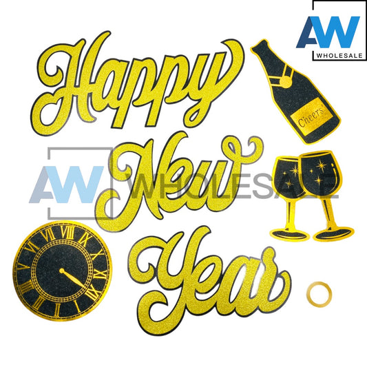 PS-430 (1 set) Glitters Happy New Year Banner