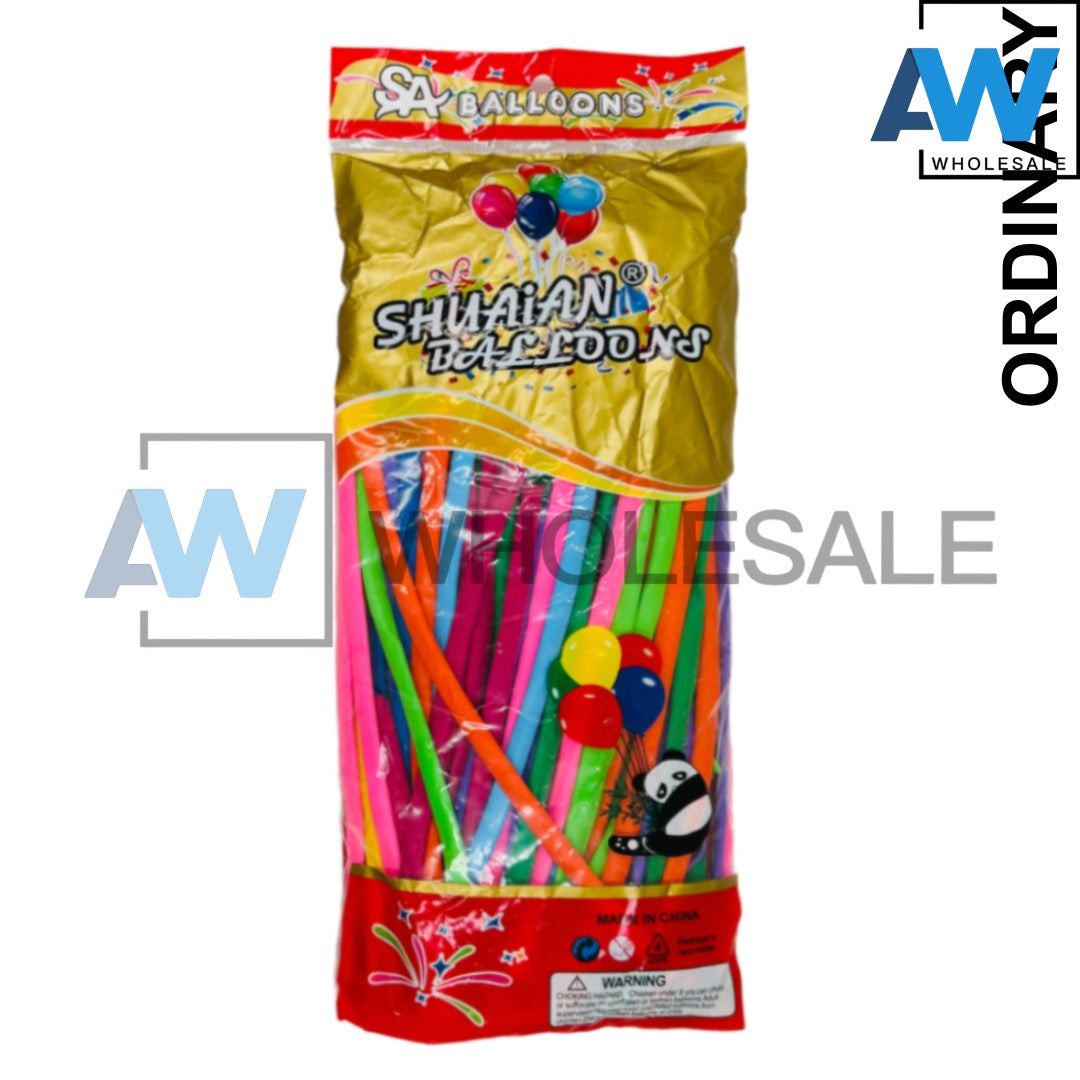 PS-450 (100 pcs) 260Q Assorted Long Balloons