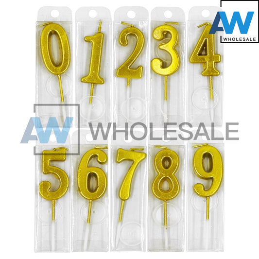 PS-458 (1 card) Gold Number Candle