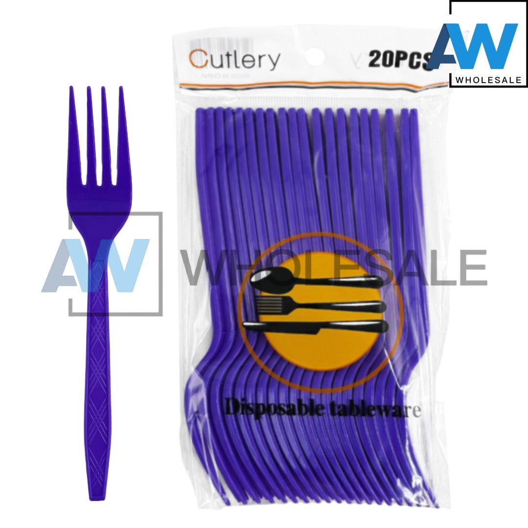 PS-462/PS-463 (20 pcs) Colored Disposable Spoon & Frok