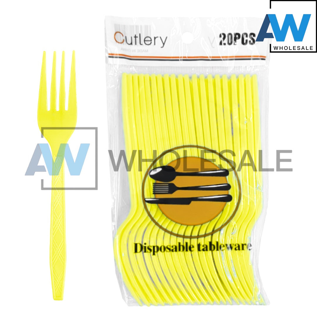 PS-462/PS-463 (20 pcs) Colored Disposable Spoon & Frok