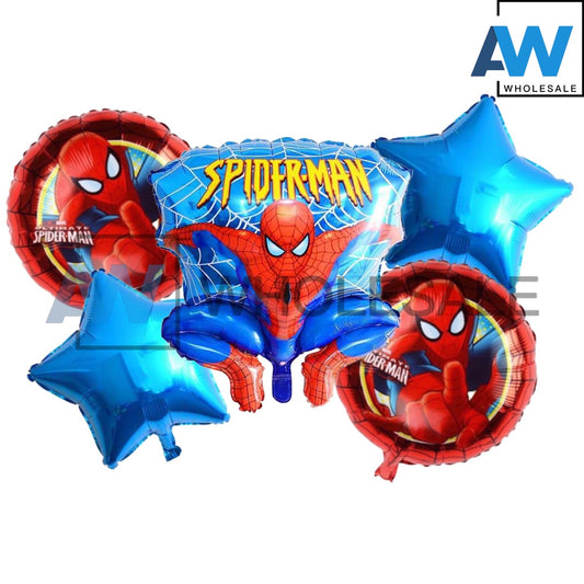 PS-465 (1 set) 5 in 1 Spiderman Foil Balloon Set