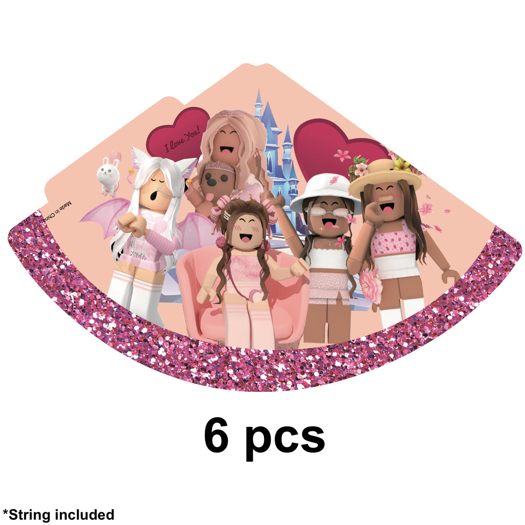 PS-498 (6 pcs) 20 cm Character Kids Party Hats