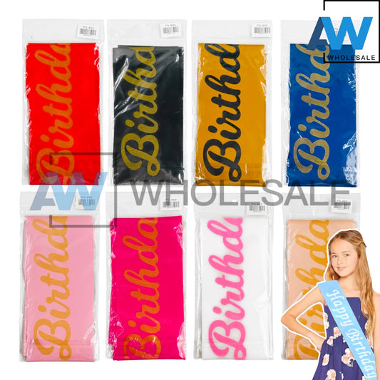 PS-499 (1 pc) Plain Happy Birthday Sash