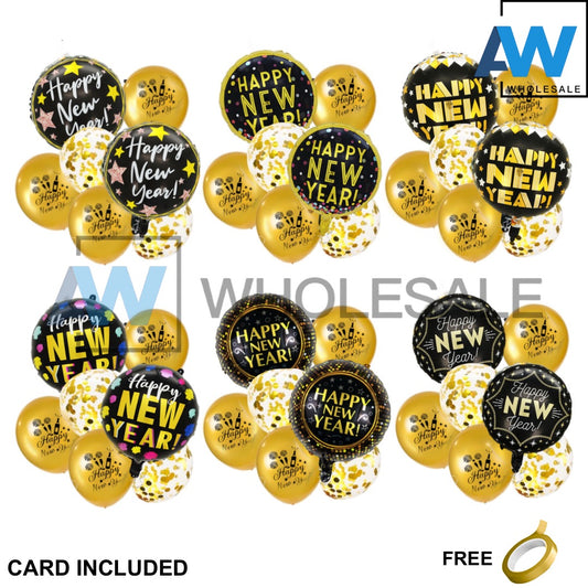 PS-508 (1 set) 7 in 1 Happy New Year Balloon Set