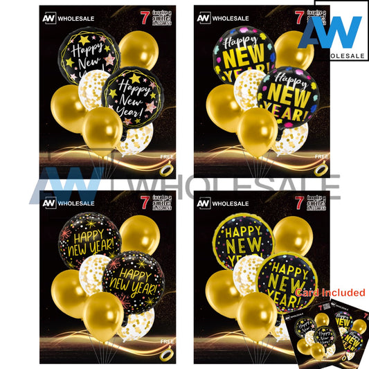 PS-508 (1 set) New Year 7 in 1 Balloon Set