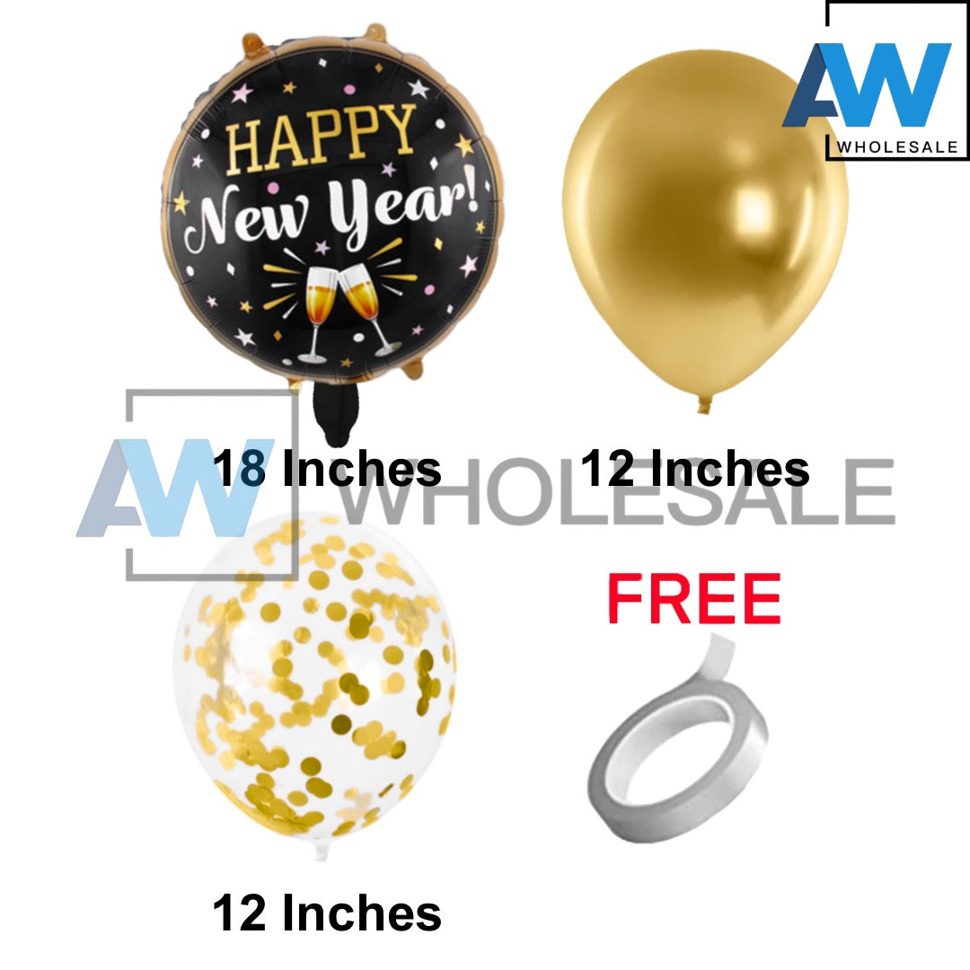 PS-508 (1 set) New Year 7 in 1 Balloon Set