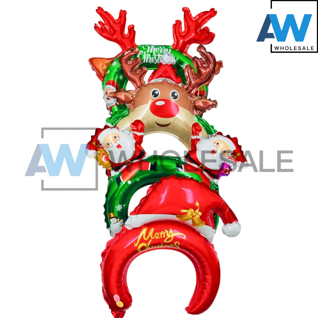PS-523 (50 pcs) Christmas Balloon Headbands