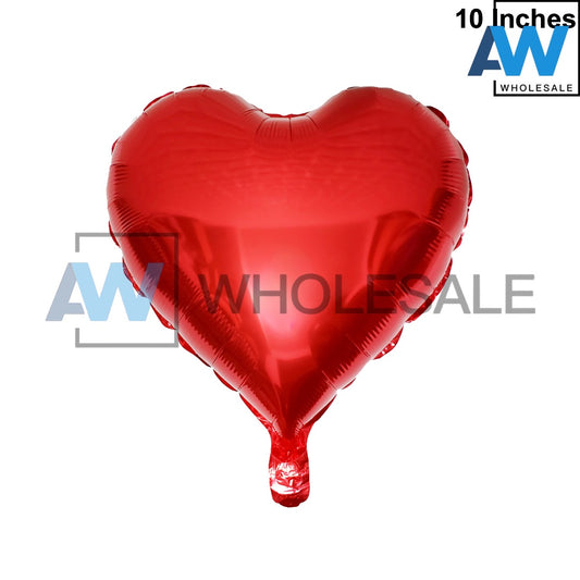 PS-531 (50 pcs) 10 Inches Heart Foil Balloons