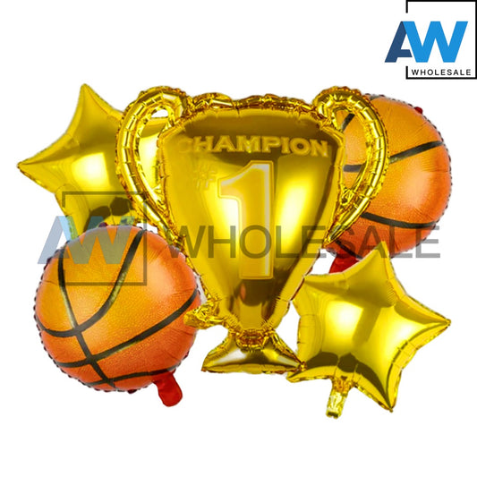 PS-540 (1 set) 5 in 1 Basketball Foil Balloon Set