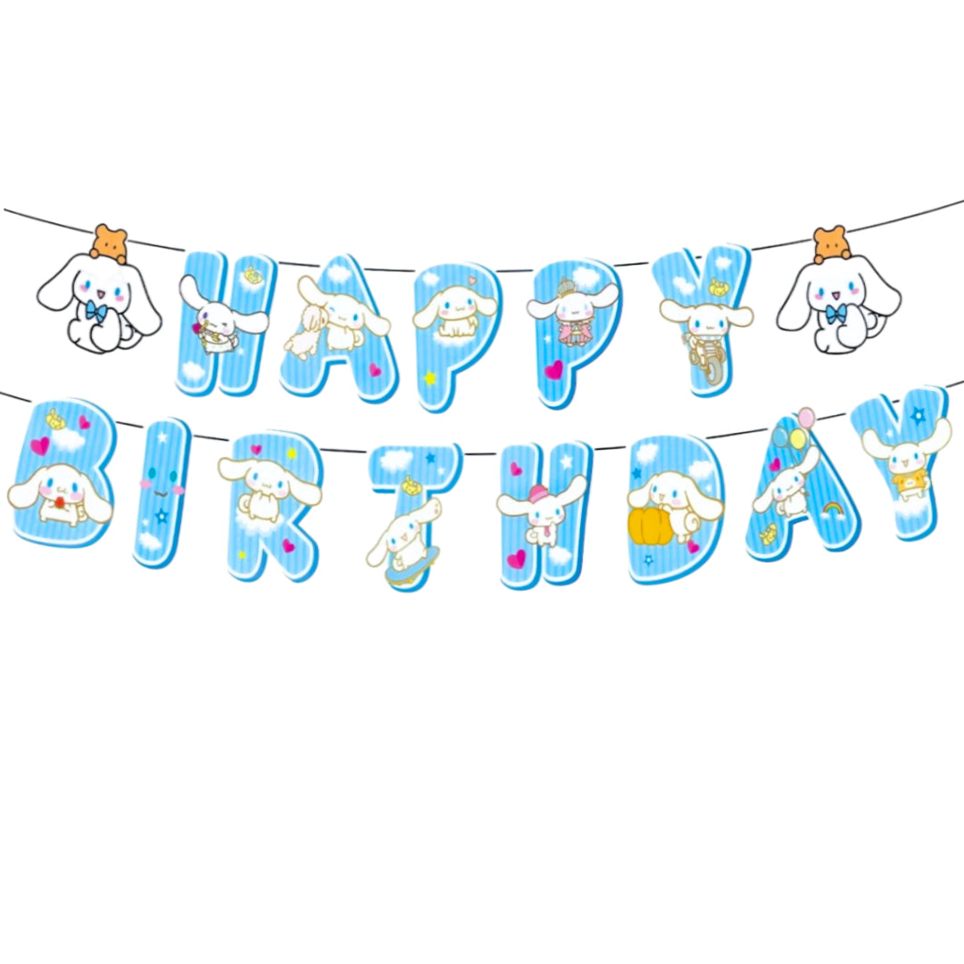 PS-555 (1 set) Cinnamoroll Happy Birthday Banner