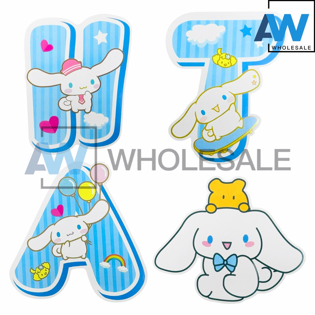 PS-555 (1 set) Cinnamoroll Happy Birthday Banner