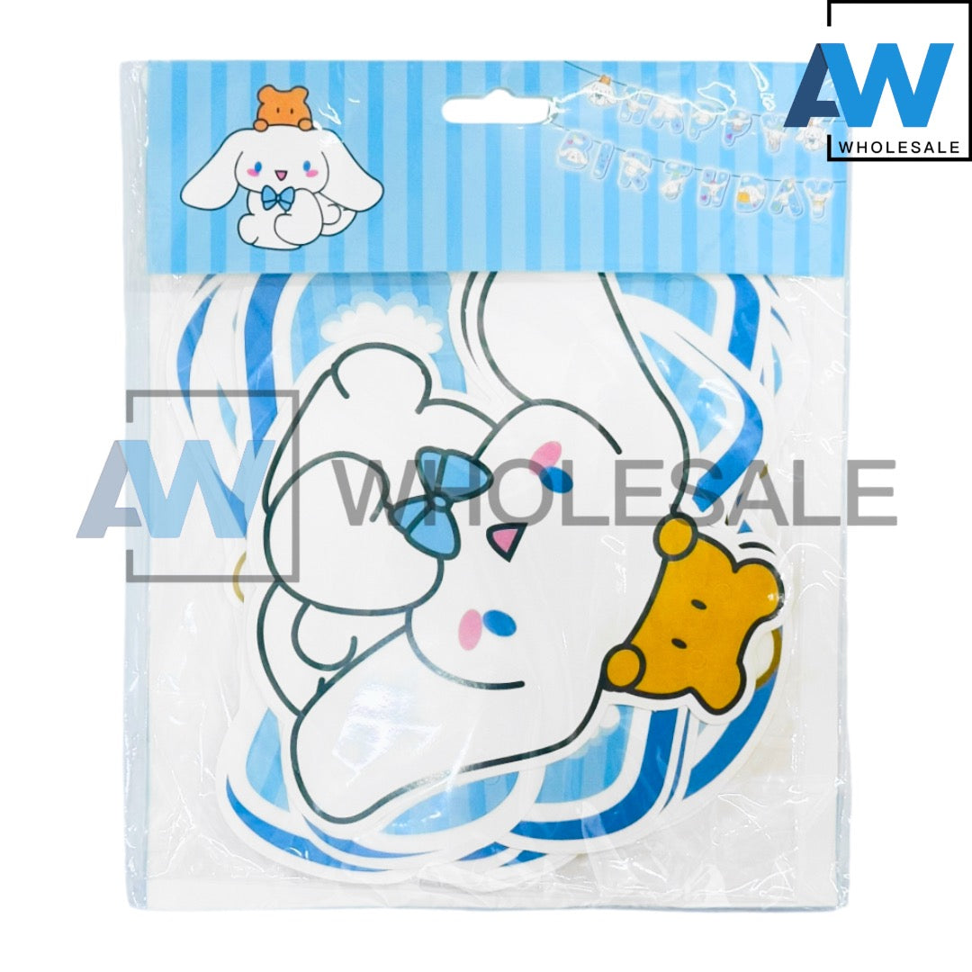 PS-555 (1 set) Cinnamoroll Happy Birthday Banner