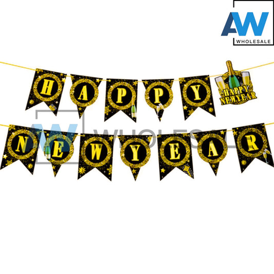 PS-564 (1 set) Champagne Happy New Year Banner