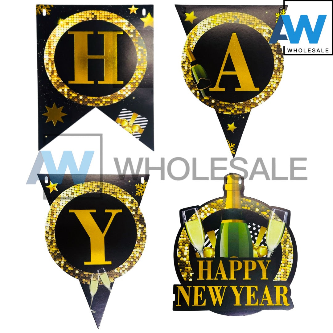 PS-564 (1 set) Champagne Happy New Year Banner