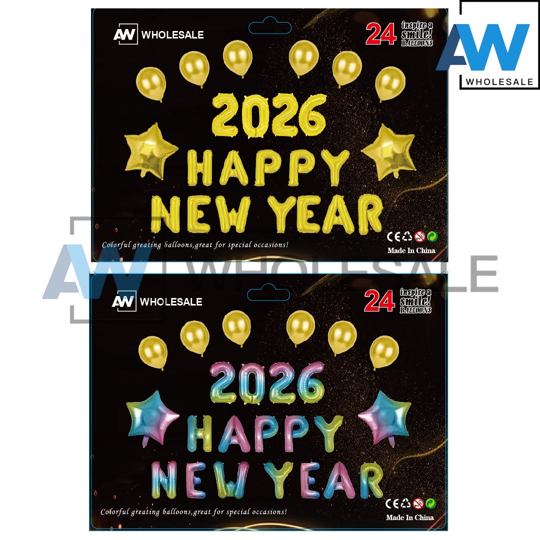 PS-569 (1 set) 2026 Happy New Year Balloon Set