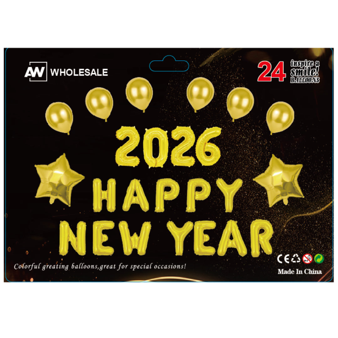 PS-569 (1 set) 2026 Happy New Year Balloon Set