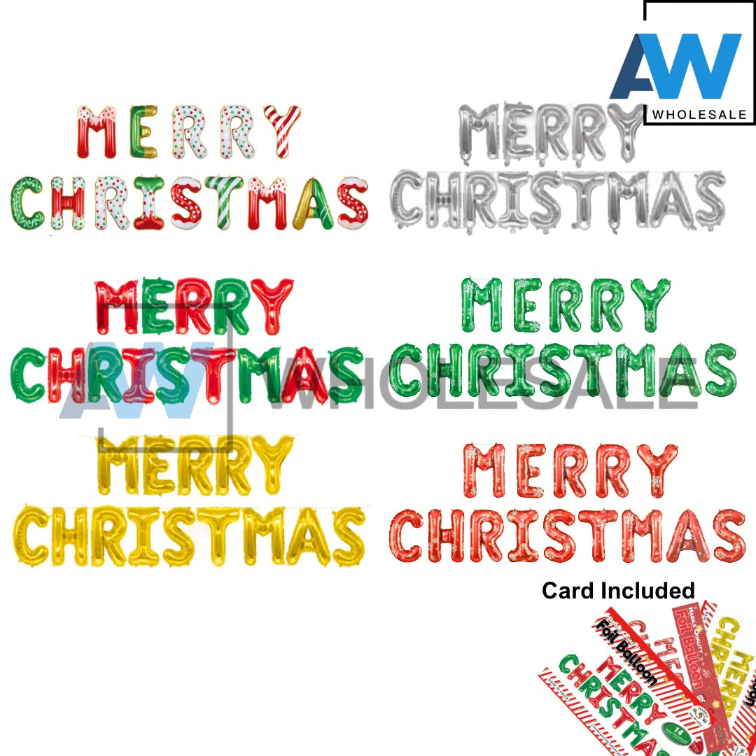 PS-570 (1 set) 16 Inches Merry Christmas Balloon Set
