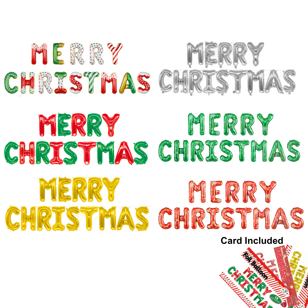 PS-570 (1 set) 16 Inches Merry Christmas Balloon Set