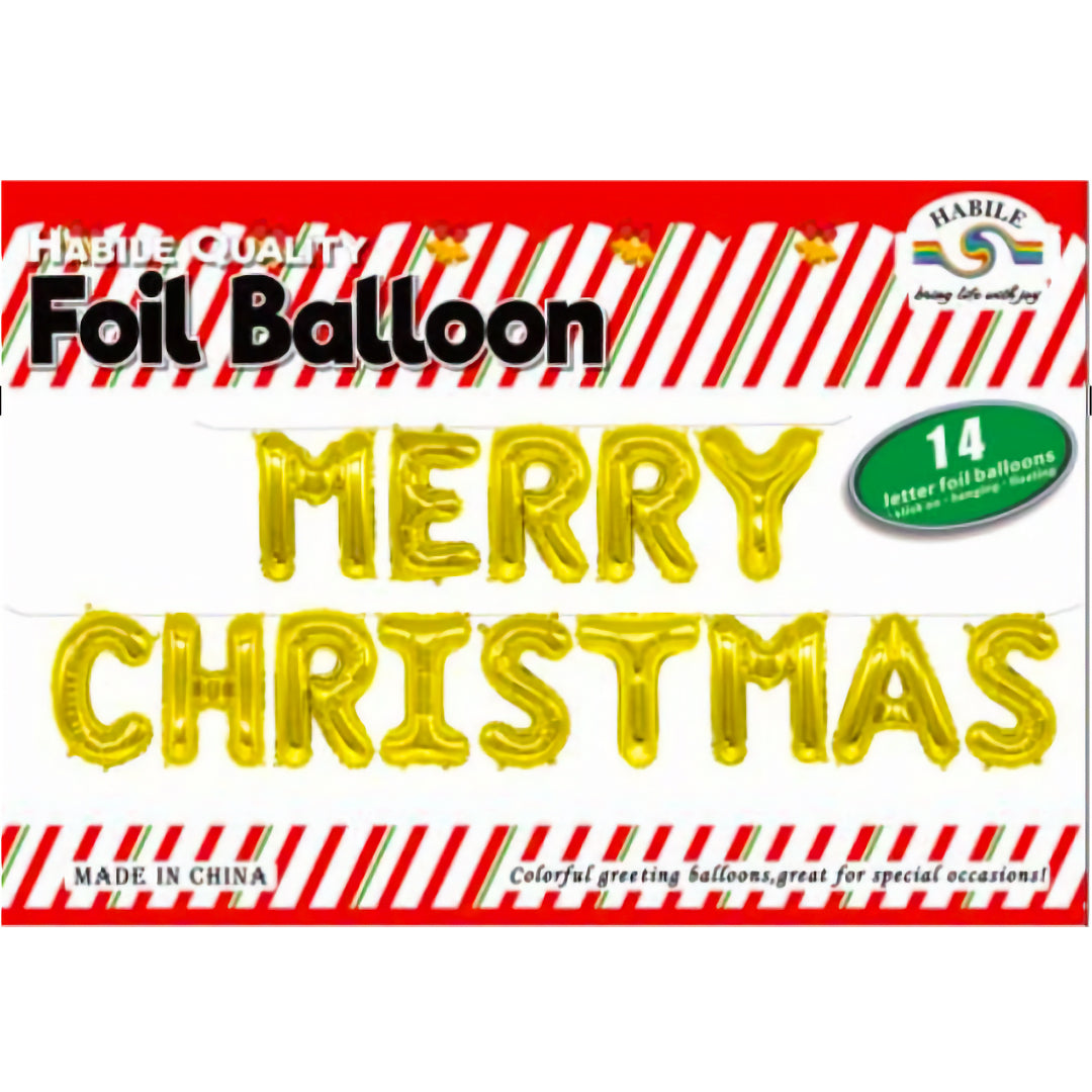 PS-570 (1 set) 16 Inches Merry Christmas Balloon Set