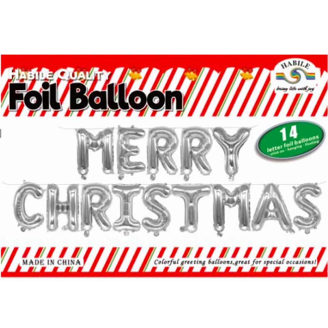 PS-570 (1 set) 16 Inches Merry Christmas Balloon Set