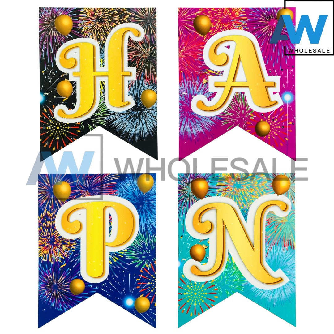 PS-571 (1 set) Firework New Year Banner