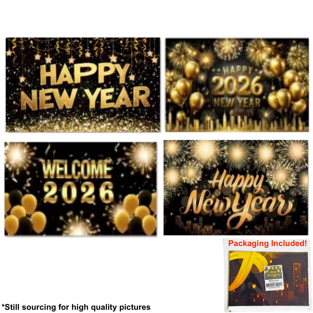 PS-572 (1 pc) 100 x 75 Happy New Year Tarpulin
