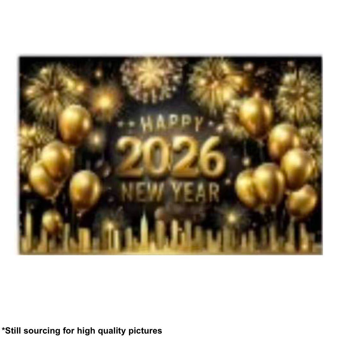 PS-572 (1 pc) 100 x 75 Happy New Year Tarpulin